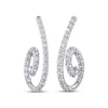 Thumbnail Image 1 of Diamond Inside-Out Spiral Swirl Earrings 3/4 ct tw 10K White Gold
