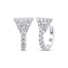 Thumbnail Image 1 of Diamond Triangle Mini Hoop Earrings 1/5 ct tw 10K White Gold