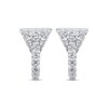 Thumbnail Image 2 of Diamond Triangle Mini Hoop Earrings 1/5 ct tw 10K White Gold
