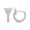 Thumbnail Image 3 of Diamond Triangle Mini Hoop Earrings 1/5 ct tw 10K White Gold