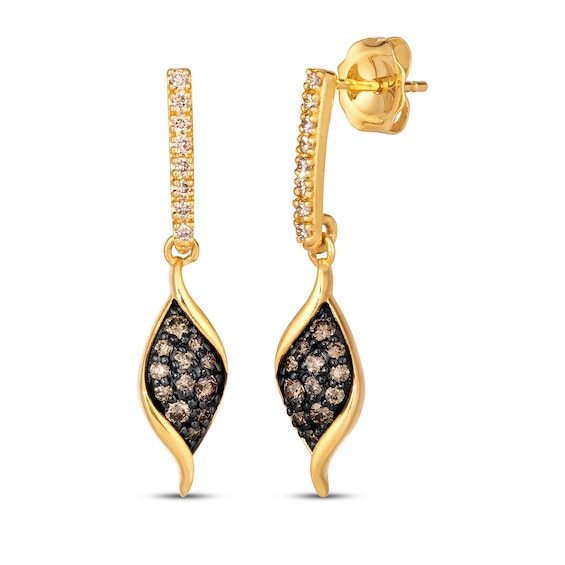 Le Vian Diamond Drop Earrings 1/3 ct tw 14K Honey Gold