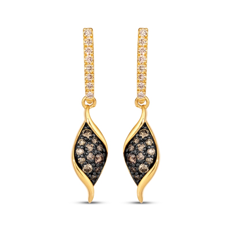Main Image 2 of Le Vian Diamond Drop Earrings 1/3 ct tw 14K Honey Gold