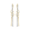 Thumbnail Image 1 of Diamond Twisted Swirl Hoop Earrings 1/4 ct tw 10K Yellow Gold