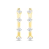 Thumbnail Image 2 of Diamond Station Hoop Earrings 3/8 ct tw 10K Yellow Gold