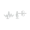 Thumbnail Image 3 of Diamond Heartbeat Stud Earrings 1/20 ct tw Sterling Silver