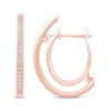 Thumbnail Image 3 of Unstoppable Love Diamond Double Hoop Earrings 1/2 ct tw 10K Rose Gold