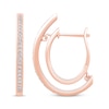 Thumbnail Image 2 of Unstoppable Love Diamond Double Hoop Earrings 1/2 ct tw 10K Rose Gold