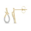 Thumbnail Image 1 of Diamond Teardrop Bypass Earrings 1/15 ct tw 10K Yellow Gold