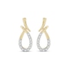 Thumbnail Image 2 of Diamond Teardrop Bypass Earrings 1/15 ct tw 10K Yellow Gold