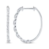 Thumbnail Image 1 of Diamond Twist Hoop Earrings 1/10 ct tw 10K White Gold
