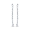Thumbnail Image 2 of Diamond Twist Hoop Earrings 1/10 ct tw 10K White Gold