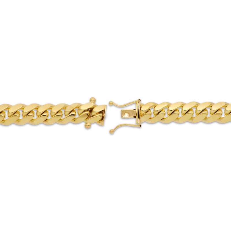 Main Image 3 of Miami Cuban Curb Chain Necklace 9.24mm Solid 10K Yellow Gold 24&quot;