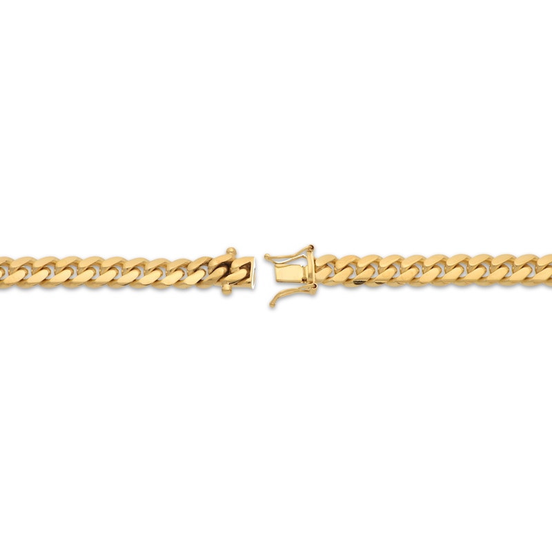 Main Image 3 of Miami Cuban Curb Chain Necklace 6.93mm Solid 10K Yellow Gold 22&quot;