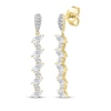 Thumbnail Image 1 of Marquise & Round-Cut Diamond Dangle Earrings 1-1/2 ct tw 14K Yellow Gold
