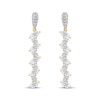 Thumbnail Image 2 of Marquise & Round-Cut Diamond Dangle Earrings 1-1/2 ct tw 14K Yellow Gold