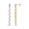 Thumbnail Image 3 of Marquise & Round-Cut Diamond Dangle Earrings 1-1/2 ct tw 14K Yellow Gold