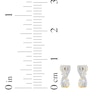 Thumbnail Image 5 of Oval & Round-Cut Diamond Crossover Hoop Earrings 1-1/2 ct tw 14K Yellow Gold