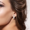 Thumbnail Image 4 of Marquise & Round-Cut Diamond Crossover Hoop Earrings 1 ct tw 14K Yellow Gold