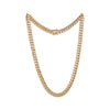 Thumbnail Image 2 of Cuban Curb Chain Necklace 9.3mm Hollow 10K Yellow Gold 22&quot;