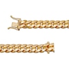 Thumbnail Image 3 of Cuban Curb Chain Necklace 9.3mm Hollow 10K Yellow Gold 22&quot;