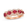 Thumbnail Image 0 of Le Vian Pear-Shaped Ruby Ring 3/4 ct tw Diamonds 14K Strawberry Gold