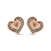 Thumbnail Image 2 of Le Vian Diamond Tilted Heart Stud Earrings 1/2 ct tw 14K Strawberry Gold