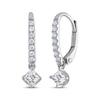 Thumbnail Image 0 of THE LEO Diamond Princess-Cut Dangle Earrings 3/8 ct tw 14K White Gold