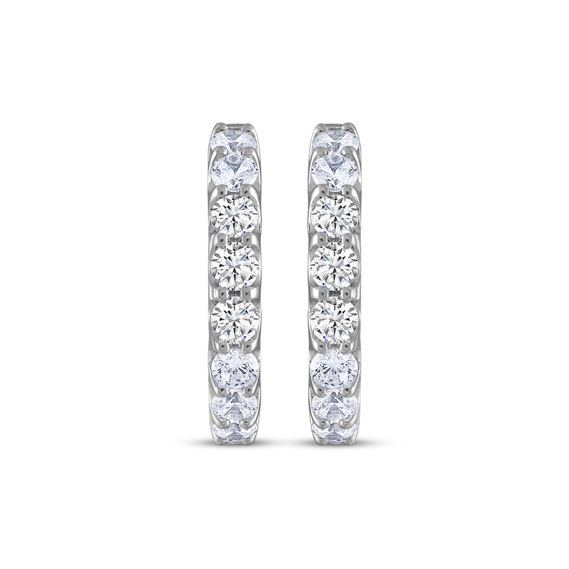 Main Image 2 of THE LEO Diamond Inside-Out Hoop Earrings 3 ct tw 14K White Gold