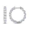 Thumbnail Image 3 of THE LEO Diamond Inside-Out Hoop Earrings 3 ct tw 14K White Gold