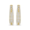 Thumbnail Image 1 of THE LEO Diamond Split Oval Inside-Out Hoop Earrings 1 ct tw 14K Yellow Gold