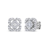 Thumbnail Image 0 of THE LEO Diamond Flower Stud Earrings 3/4 ct tw 14K White Gold
