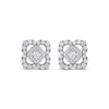 Thumbnail Image 1 of THE LEO Diamond Flower Stud Earrings 3/4 ct tw 14K White Gold
