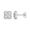 Thumbnail Image 2 of THE LEO Diamond Flower Stud Earrings 3/4 ct tw 14K White Gold