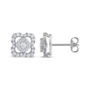Thumbnail Image 3 of THE LEO Diamond Flower Stud Earrings 3/4 ct tw 14K White Gold