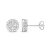 Thumbnail Image 1 of Princess & Round-Cut Multi-Diamond Stud Earrings 5/8 ct tw 10K White Gold