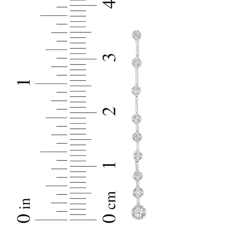 Main Image 4 of Diamond Drop Earrings 1/4 ct tw 10K White Gold