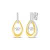 Thumbnail Image 0 of Unstoppable Love Diamond Teardrop Earrings 1/10 ct tw Sterling Silver & 10K Yellow Gold