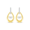Thumbnail Image 1 of Unstoppable Love Diamond Teardrop Earrings 1/10 ct tw Sterling Silver & 10K Yellow Gold