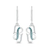 Thumbnail Image 1 of Blue & White Diamond Infinity & Hearts Dangle Earrings 1/5 ct tw Sterling Silver