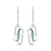 Thumbnail Image 2 of Blue & White Diamond Infinity & Hearts Dangle Earrings 1/5 ct tw Sterling Silver