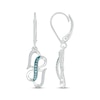 Thumbnail Image 2 of Blue & White Diamond Infinity & Hearts Dangle Earrings 1/5 ct tw Sterling Silver
