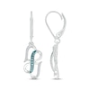 Thumbnail Image 3 of Blue & White Diamond Infinity & Hearts Dangle Earrings 1/5 ct tw Sterling Silver