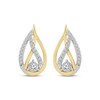 Thumbnail Image 2 of Love Ignited Diamond Flame Stud Earrings 1/5 ct tw Sterling Silver & 10K Yellow Gold