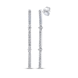 Diamond Drop Earrings 1/3 ct tw 10K White Gold