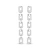 Thumbnail Image 2 of Linked Always Diamond Chain Link Drop Earrings 1/2 ct tw 10K White Gold