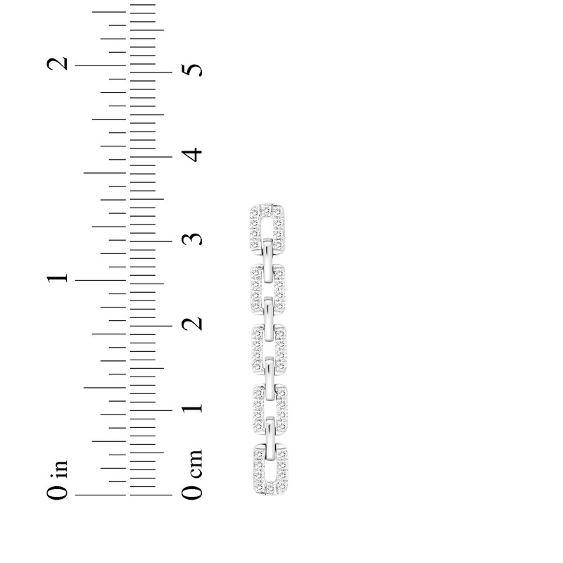 Main Image 4 of Linked Always Diamond Chain Link Drop Earrings 1/2 ct tw 10K White Gold