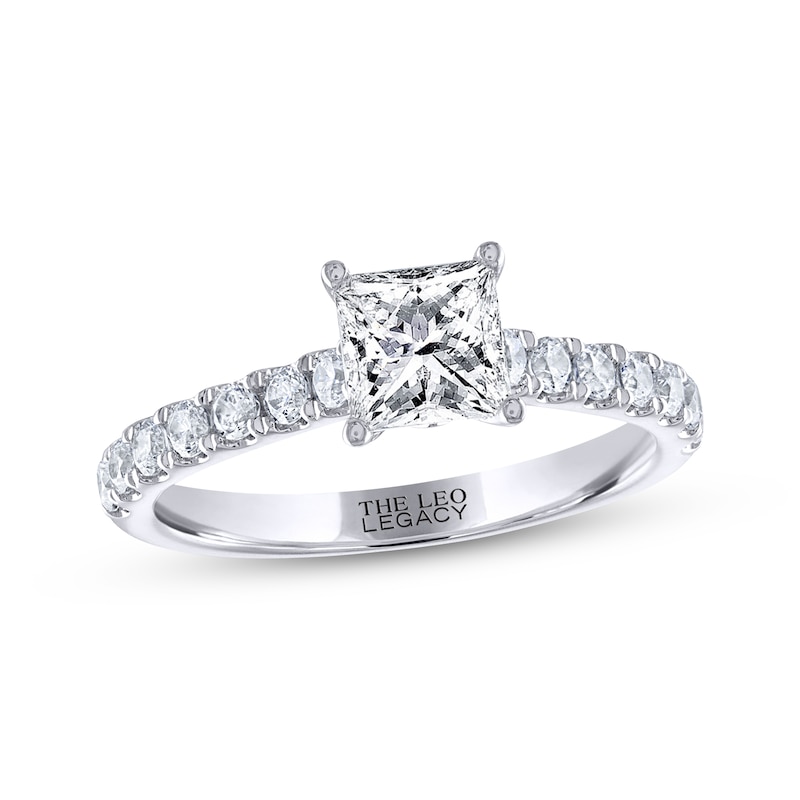 Main Image 1 of THE LEO Legacy Lab-Grown Diamond Princess-Cut Engagement Ring 1-3/8 ct tw 14K White Gold