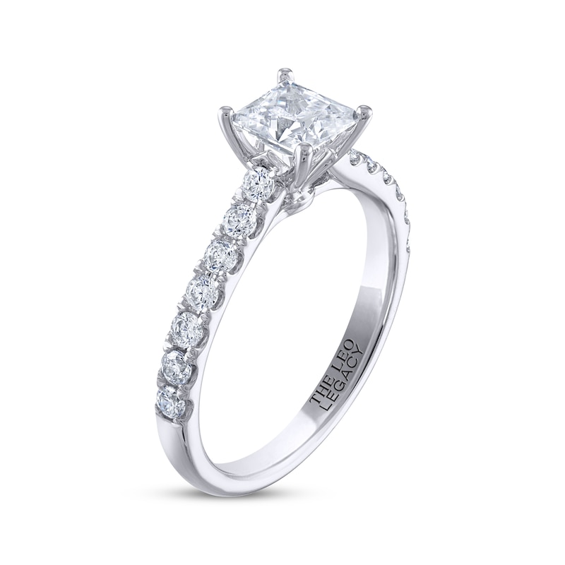 Main Image 2 of THE LEO Legacy Lab-Grown Diamond Princess-Cut Engagement Ring 1-3/8 ct tw 14K White Gold