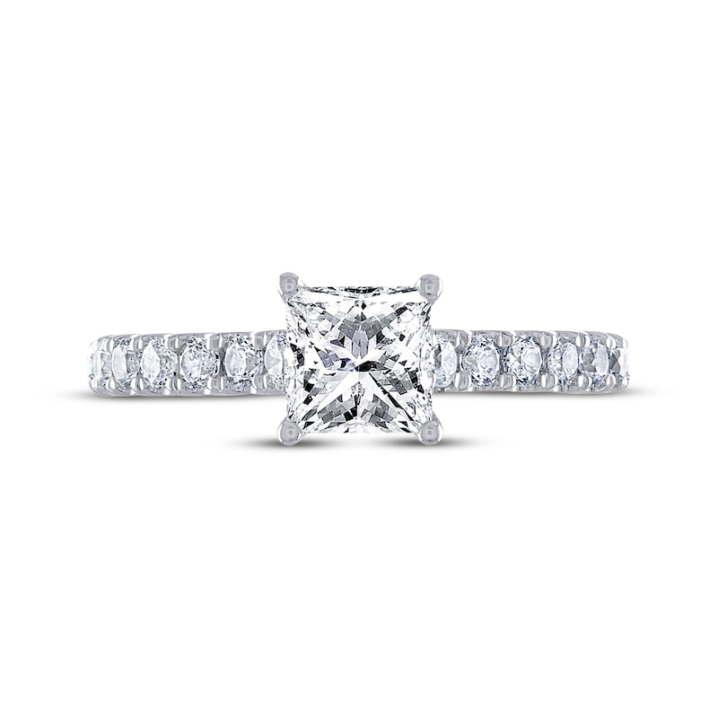 Main Image 3 of THE LEO Legacy Lab-Grown Diamond Princess-Cut Engagement Ring 1-3/8 ct tw 14K White Gold