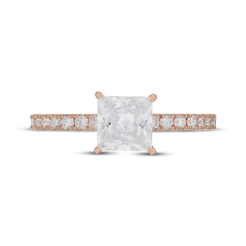 Neil Lane Artistry Princess-Cut Lab-Created Diamond Engagement Ring 2 ct tw 14K Rose Gold